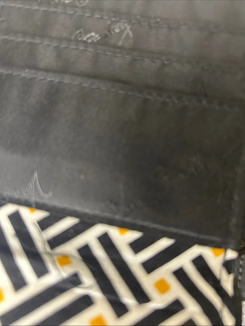 Vera Bradley Black Quilted Zip-Around Wallet with Turn-Lock Closure